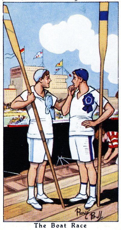 The Boat Race, 1936 by René Bull